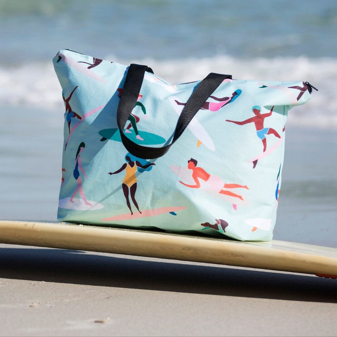 aLoveSupreme Beach Bags (Insulated) Bags & Handbags aLoveSupreme surfs up (mint)