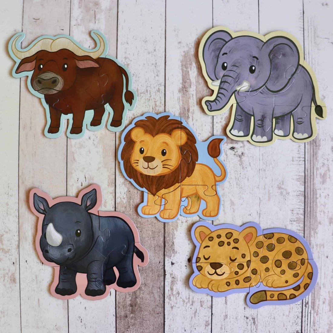 Big Five Animal Puzzle Set Games FEAT.