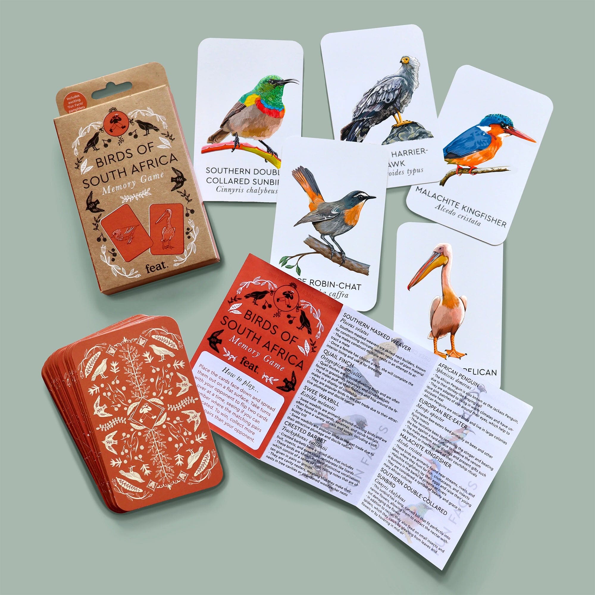 FEAT Memory Game - Birds of South Africa Games FEAT.