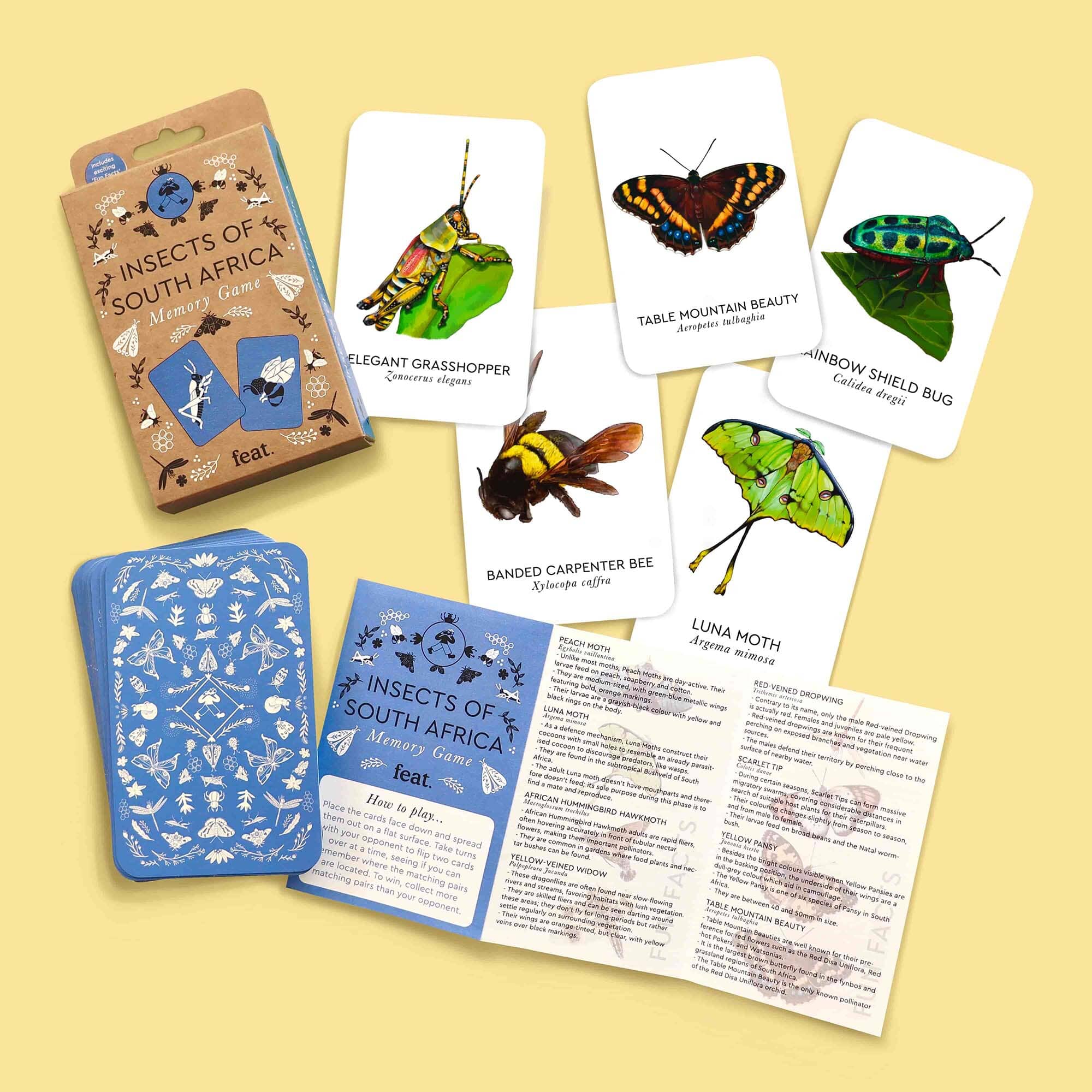 FEAT Memory Game - Insects of South Africa Games FEAT.