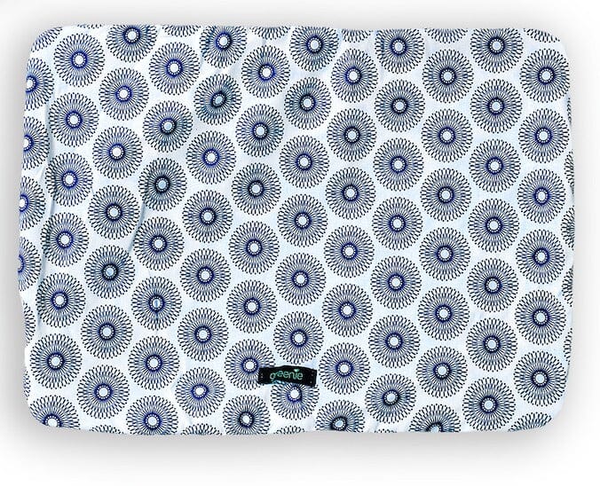Greenie Food Rectangular Cover Shweshwe Food Storage Greenie Blue on White