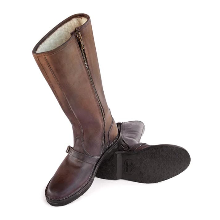 Groundcover Alpine Ladies Brown Long Wool Boots Boots Groundcover