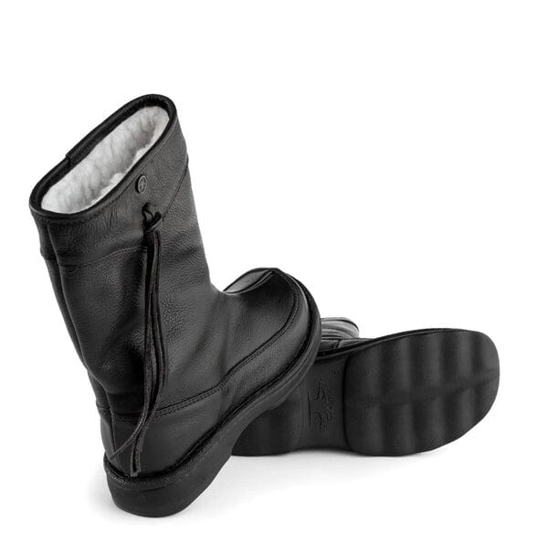 Groundcover Arctic Ladies Leather Wool Boot - Black Boots Groundcover