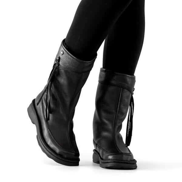 Groundcover Arctic Ladies Leather Wool Boot - Black Boots Groundcover