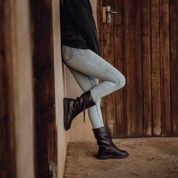 Groundcover Arctic Ladies Leather Wool Boot - Brown Boots Groundcover