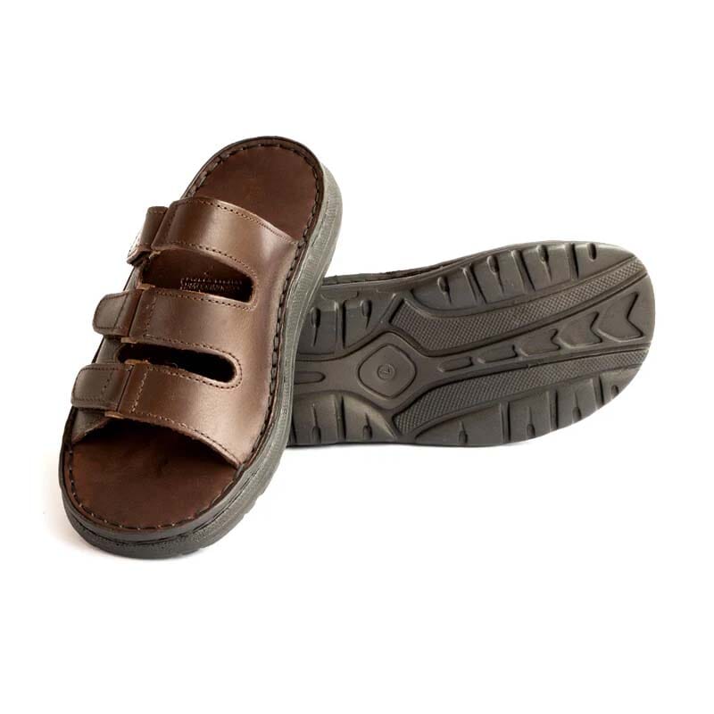 Groundcover Mens Centurion Leather Sandal - Brown Sandals Groundcover