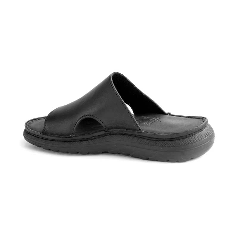 Groundcover Mens Mule Leather Sandal - Black Sandals Groundcover