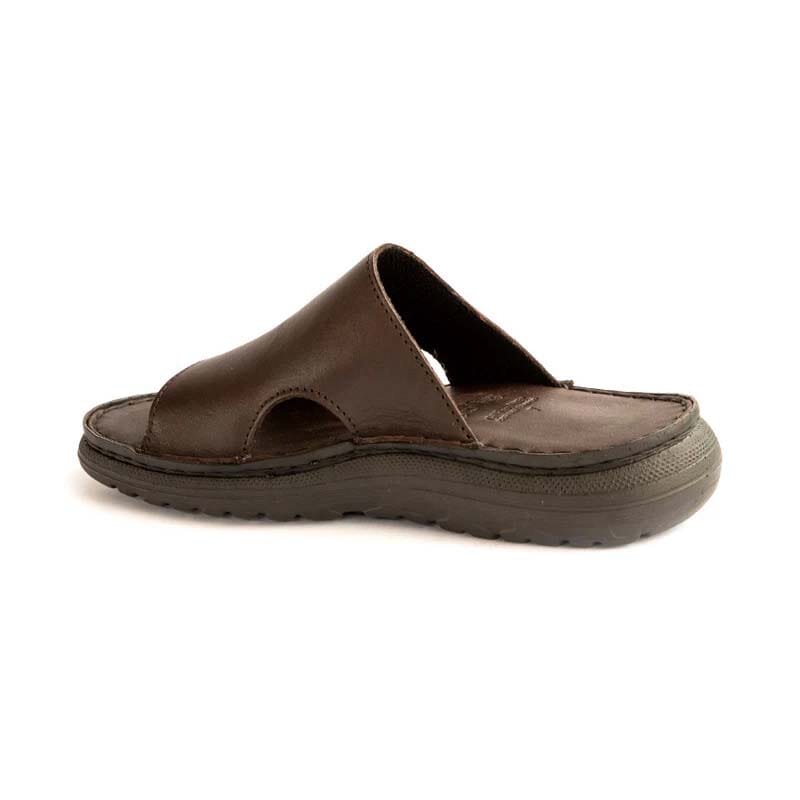 Groundcover Mens Mule Leather Sandal - Brown Sandals Groundcover