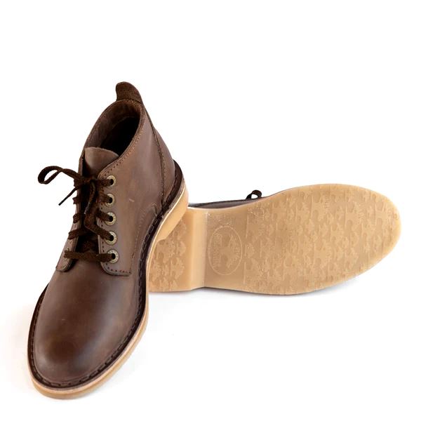 Groundcover Thuli Mens Leather Shoes - Brown Boots Groundcover