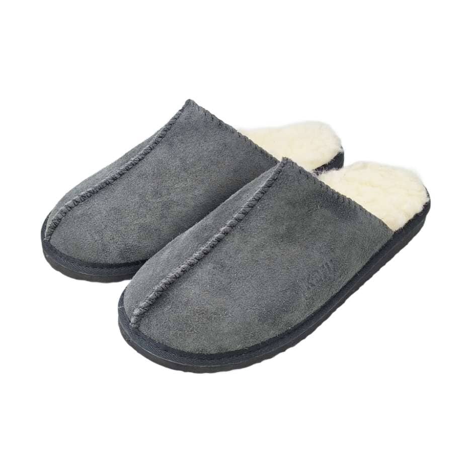 KARU Mule Suede Slippers - Charcoal Mule Slippers KARU