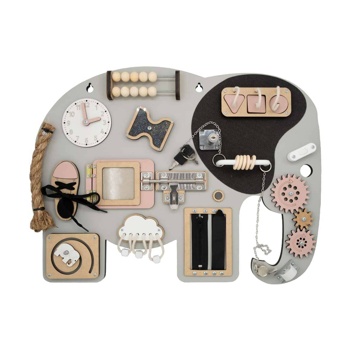 Kiani Large Elephant Activity Board Toys Kiani Pink