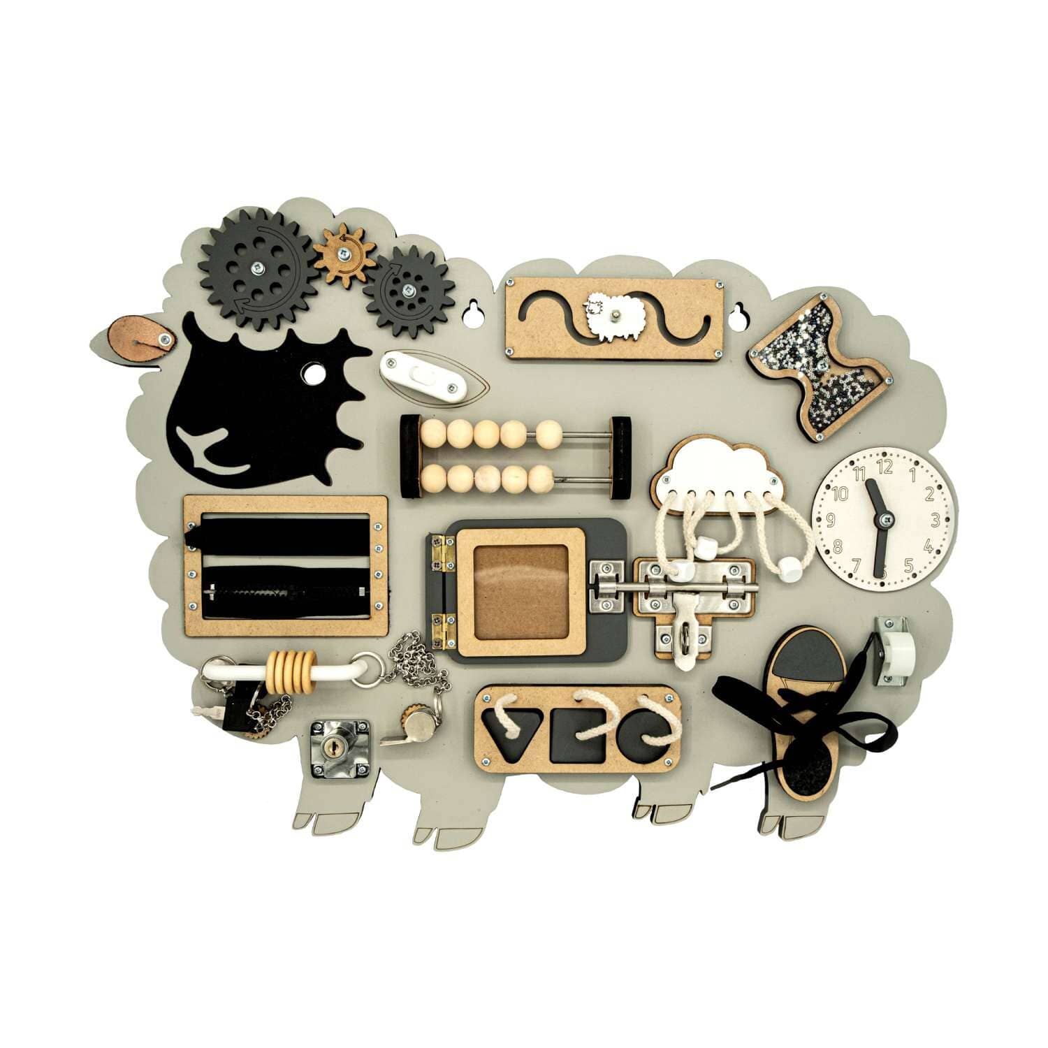 Kiani Large Sheep Activity Board Toys Kiani grey