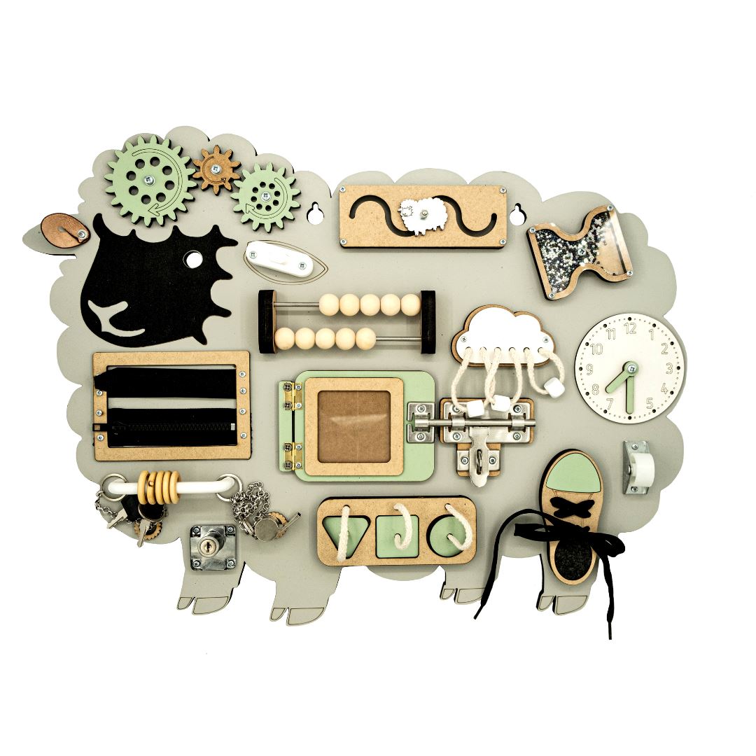 Kiani Large Sheep Activity Board Toys Kiani Originals green