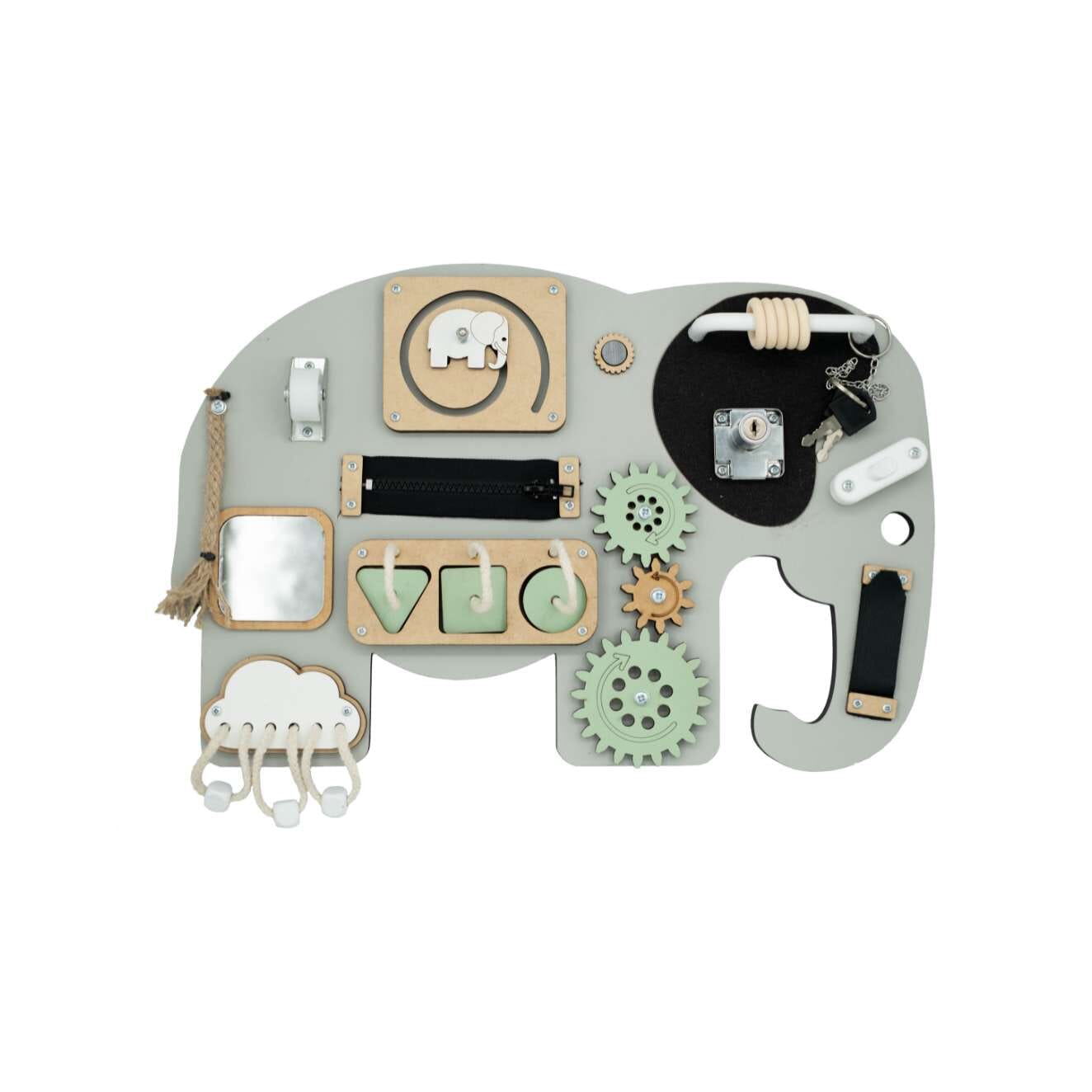 Kiani Small Elephant Activity Board Toys Kiani green