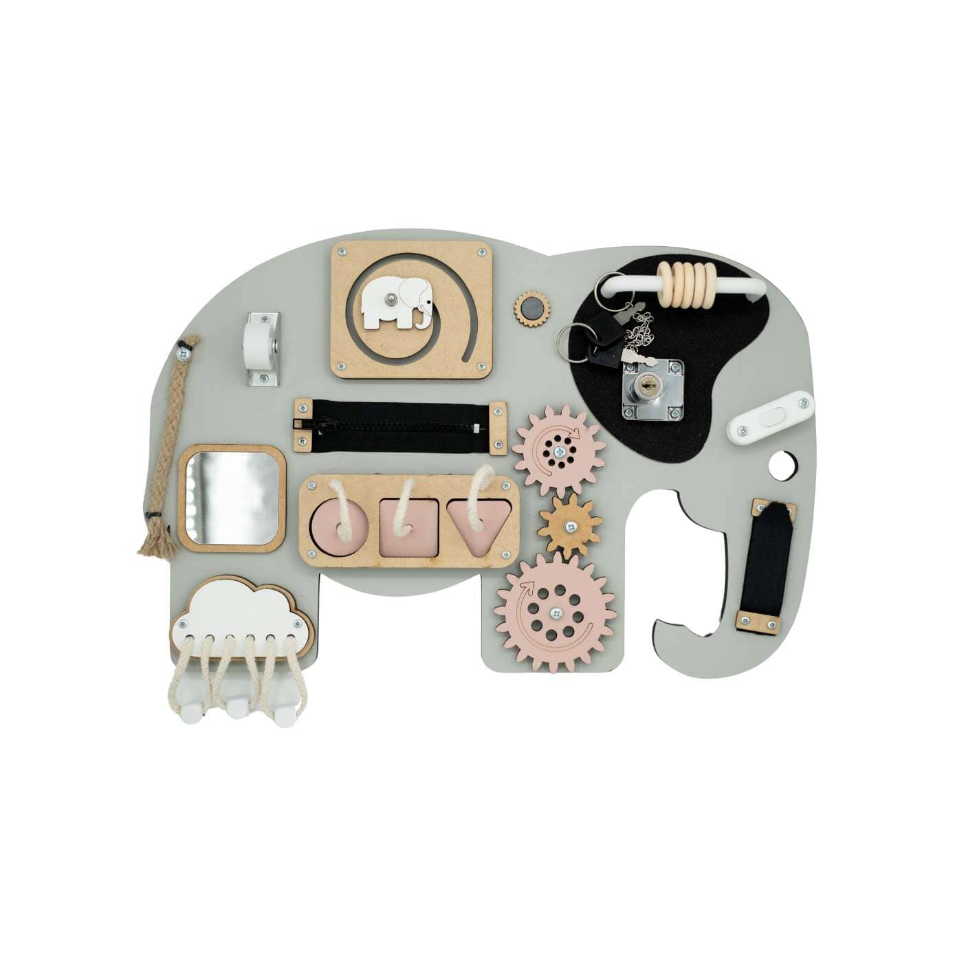 Kiani Small Elephant Activity Board Toys Kiani pink