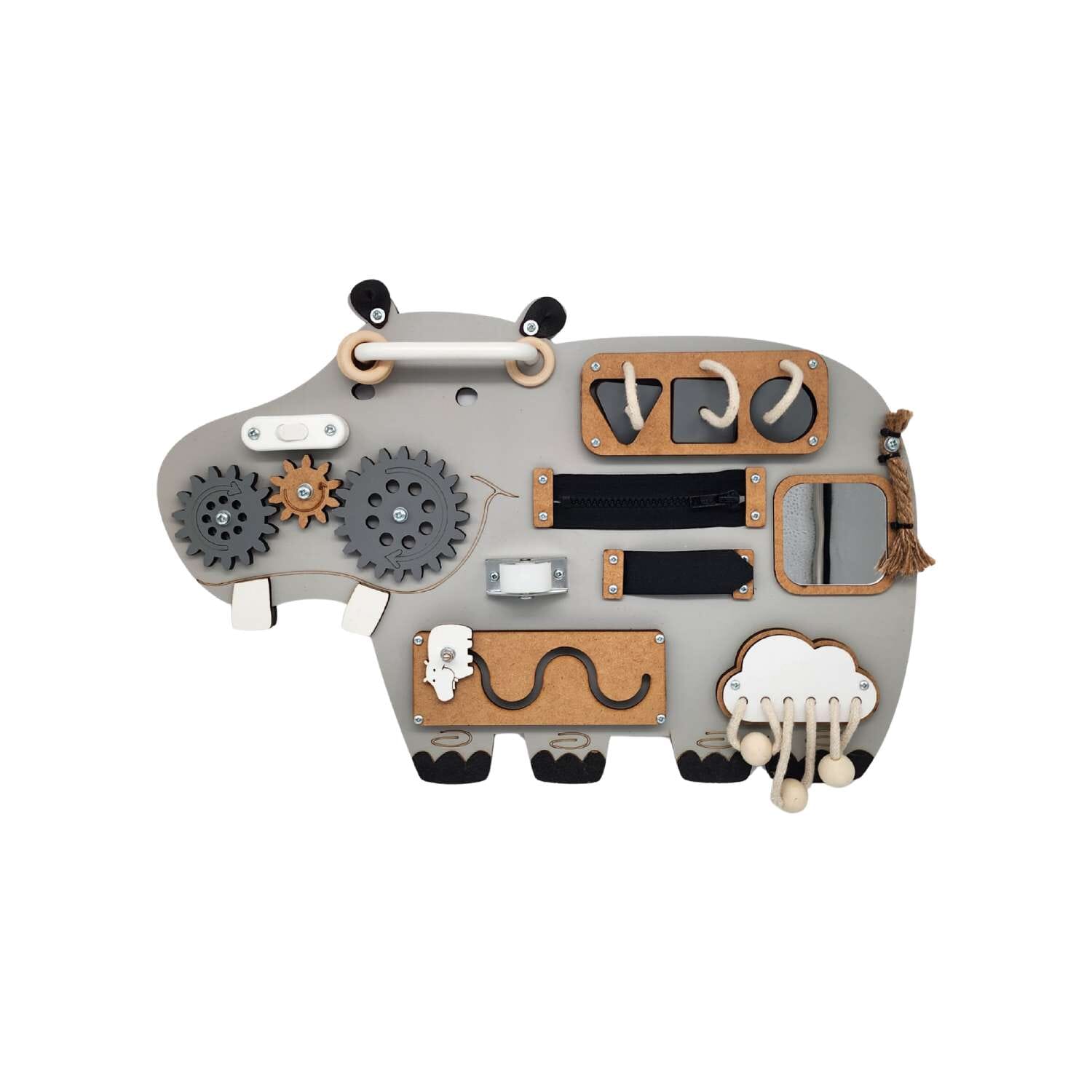 Kiani Small Hippo Activity Board Toys Kiani grey