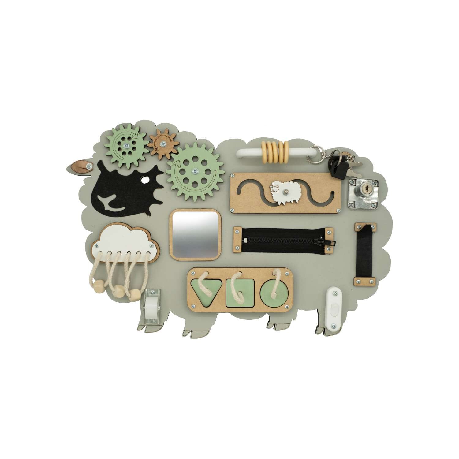 Kiani Small Sheep Activity Board Toys Kiani green