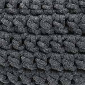 MBA Oversized Cotton Crochet Floor Pebble Ottomans & Floor Pebbles Made by Artisans Charcoal