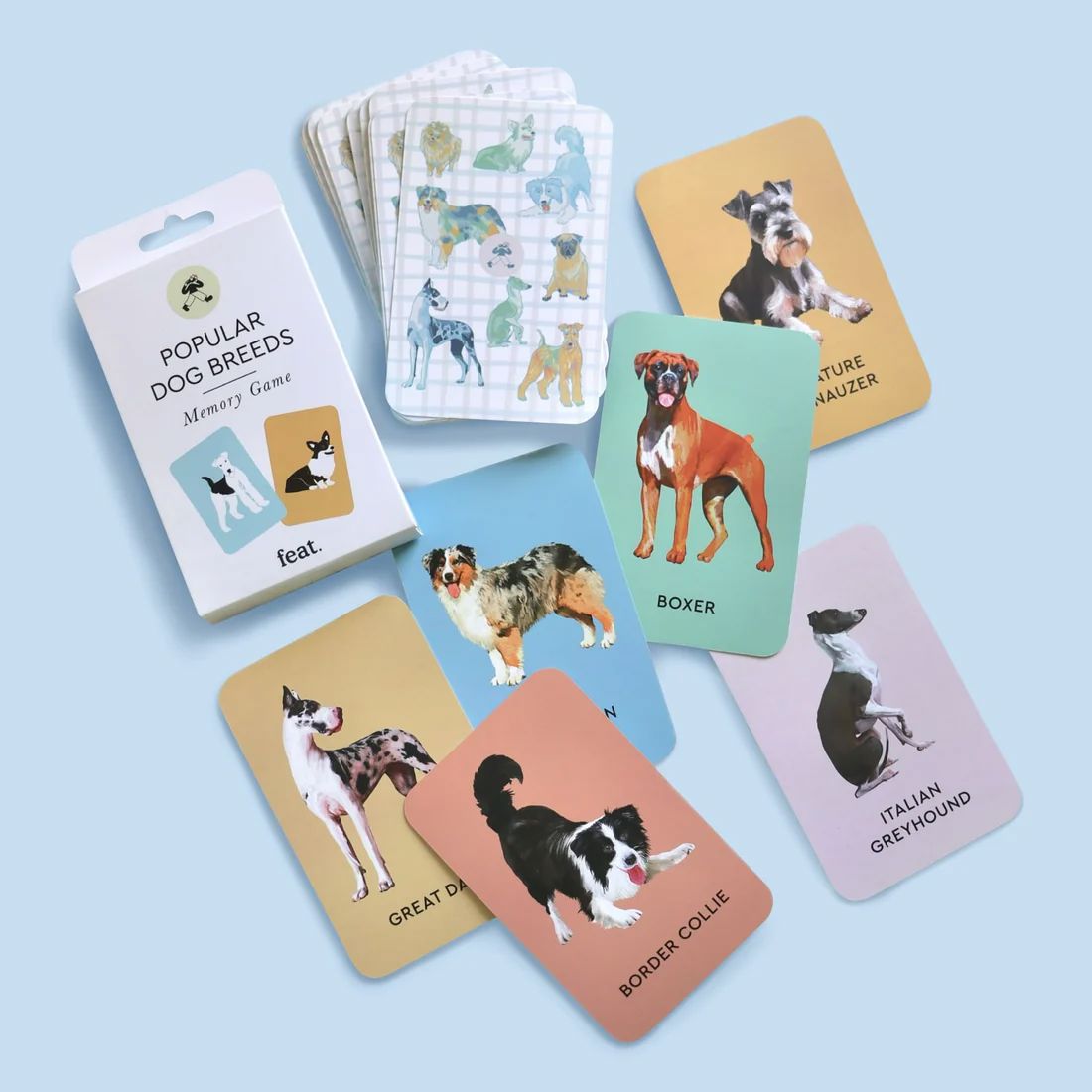 Memory Card Game - Popular Dog Breeds Games FEAT.