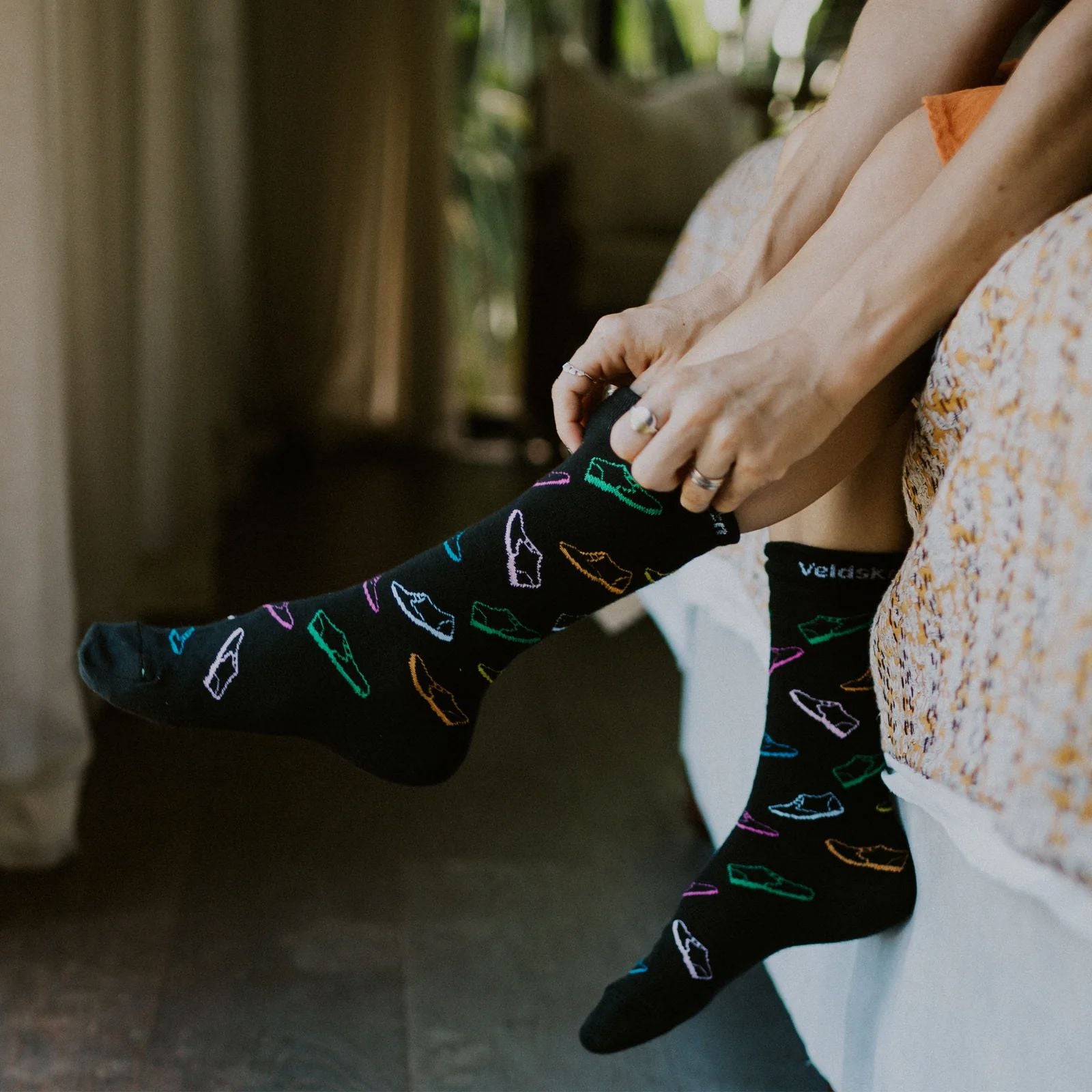 Veldskoen Socks (Black & Multi) Socks & Tights Veldskoen