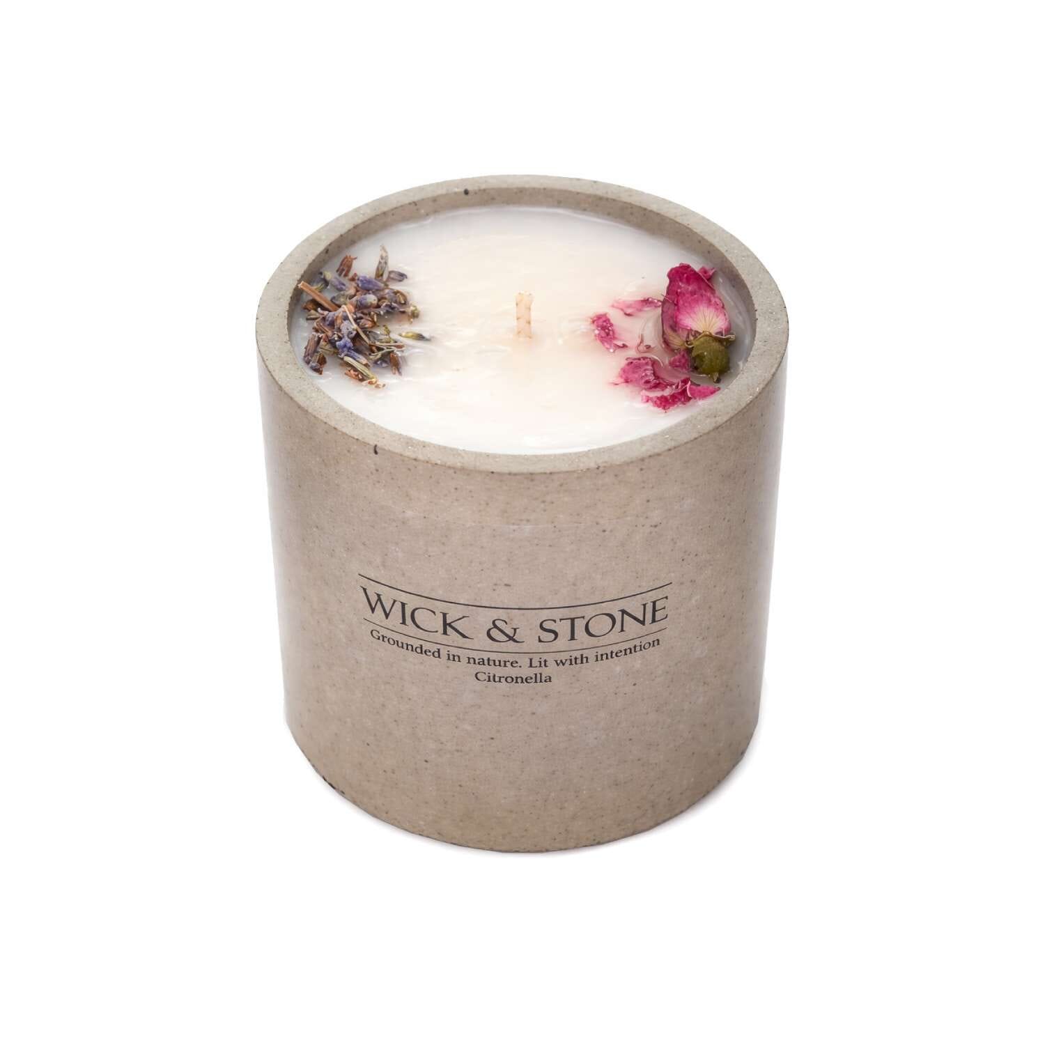 Wick & Stone 250g Scented Artisanal Candle Candles Wick & Stone Citronella