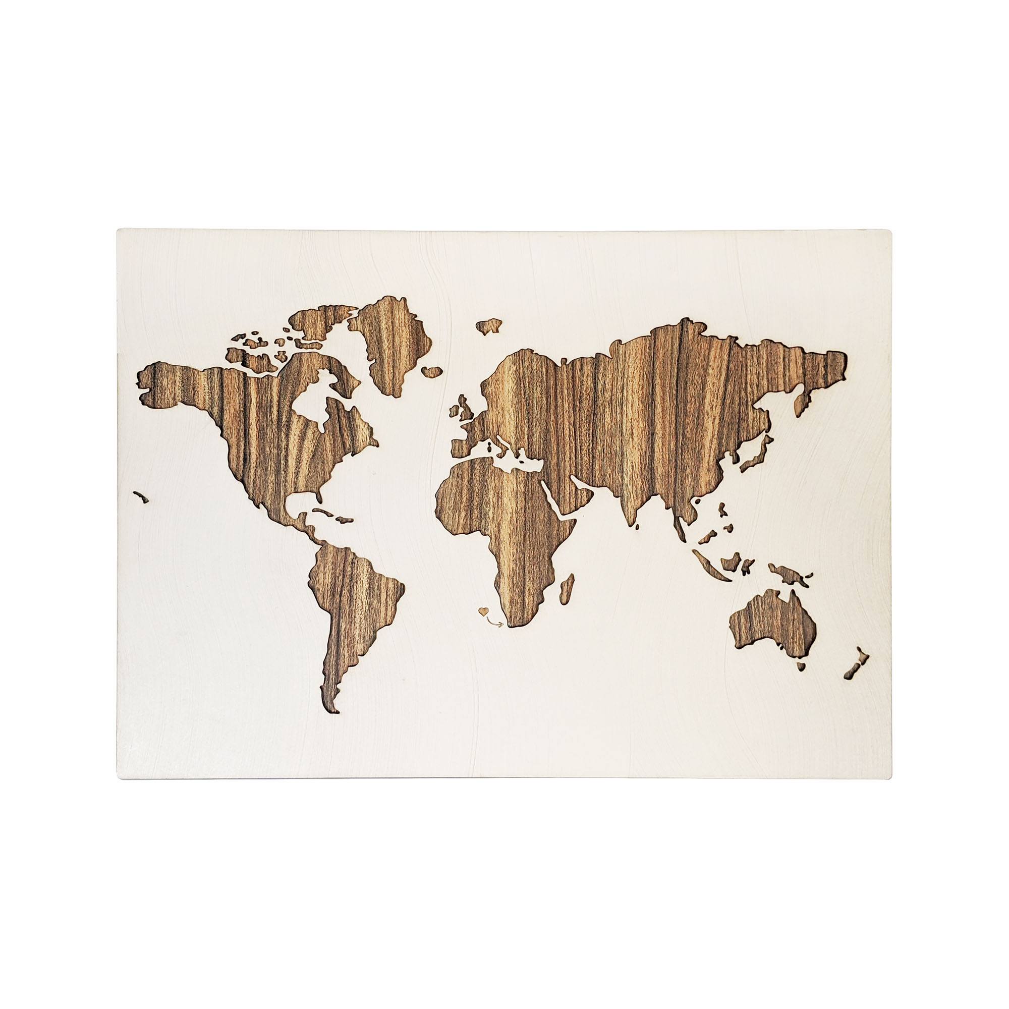 Cape Lasercut Medium World Map Shweshwe Fabric Wall Decor Wall Décor & Art Cape Lasercut