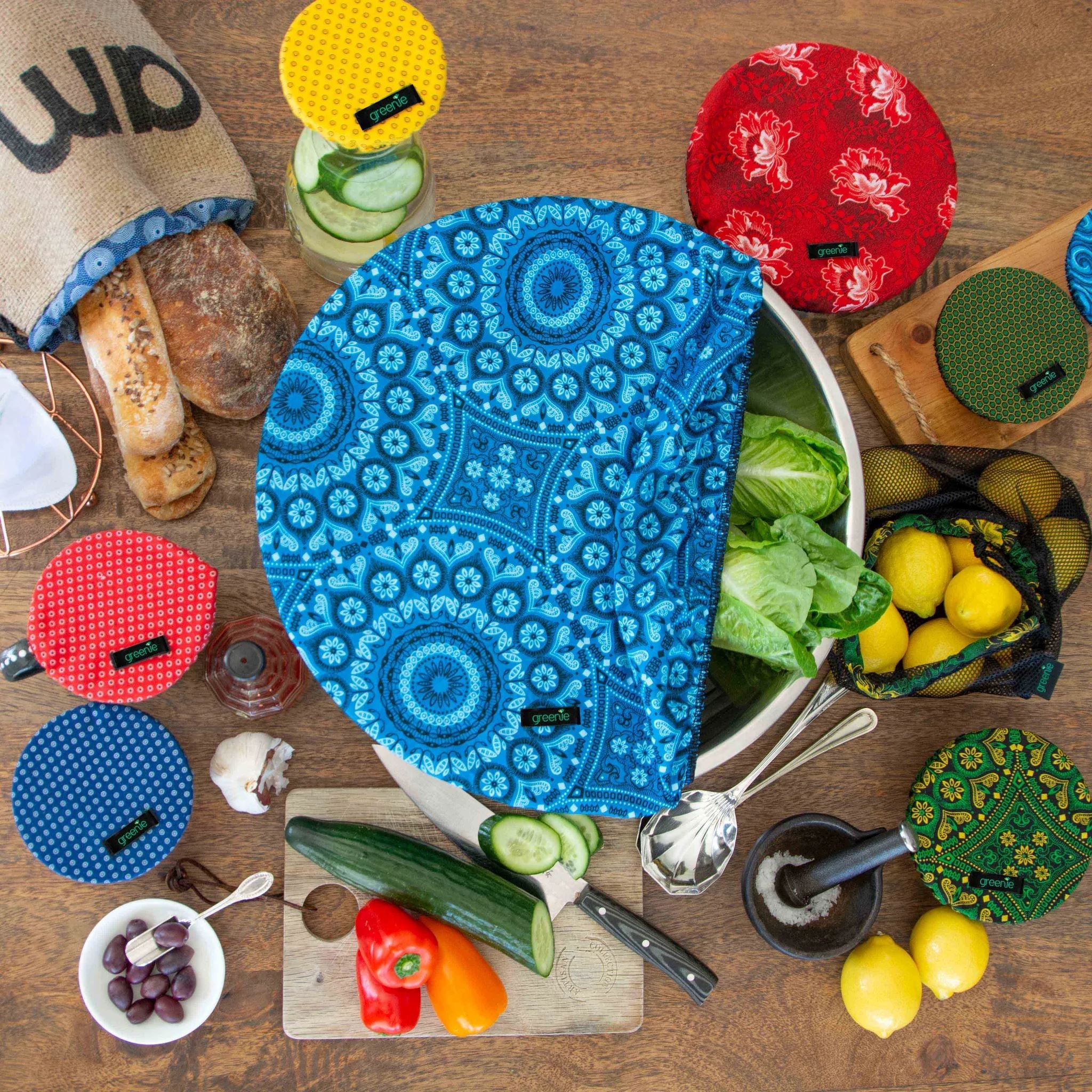 Greenie Food Covers Shweshwe Set of 3 Food Storage Greenie