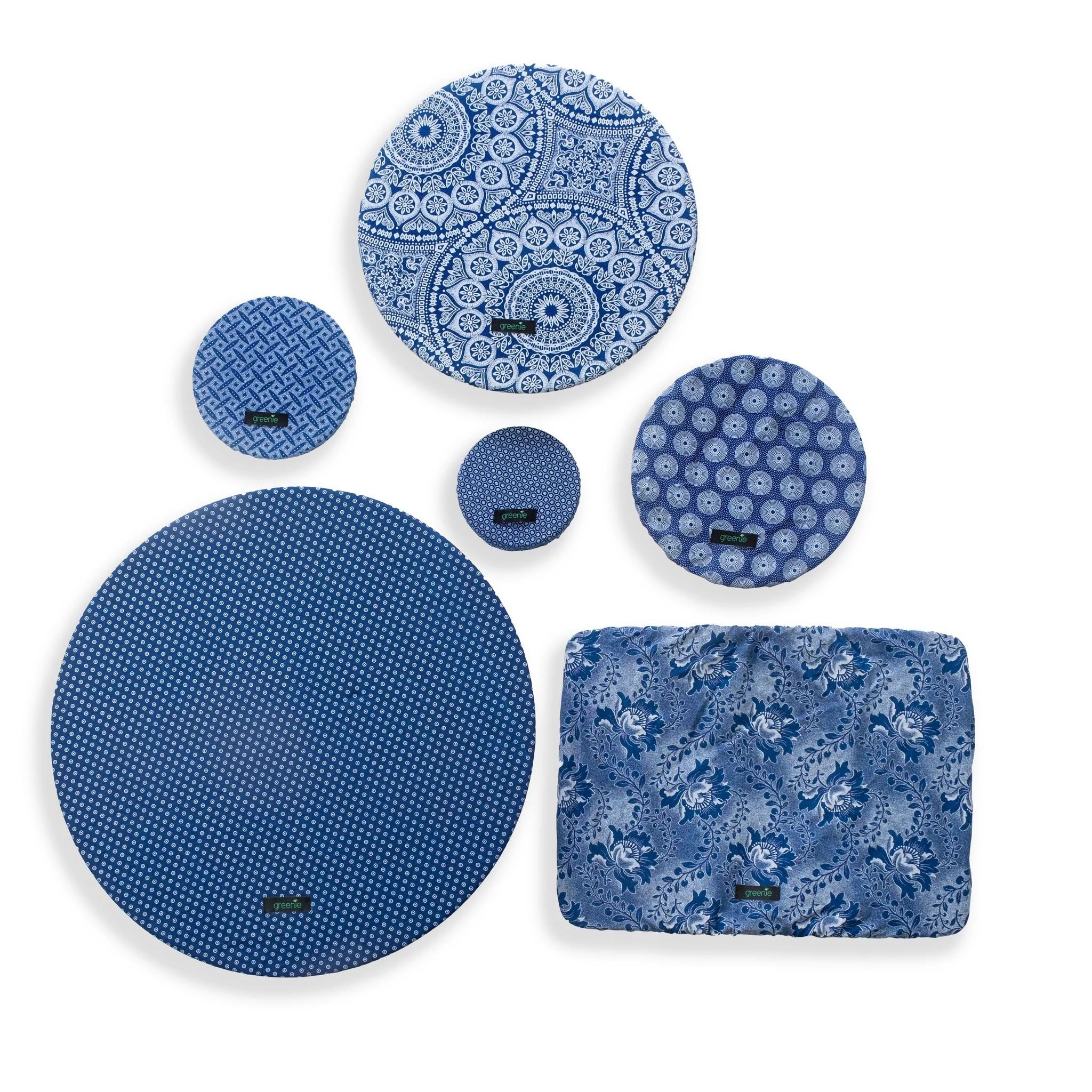 Greenie Food Covers Shweshwe Set of 6 Food Storage Greenie Navy