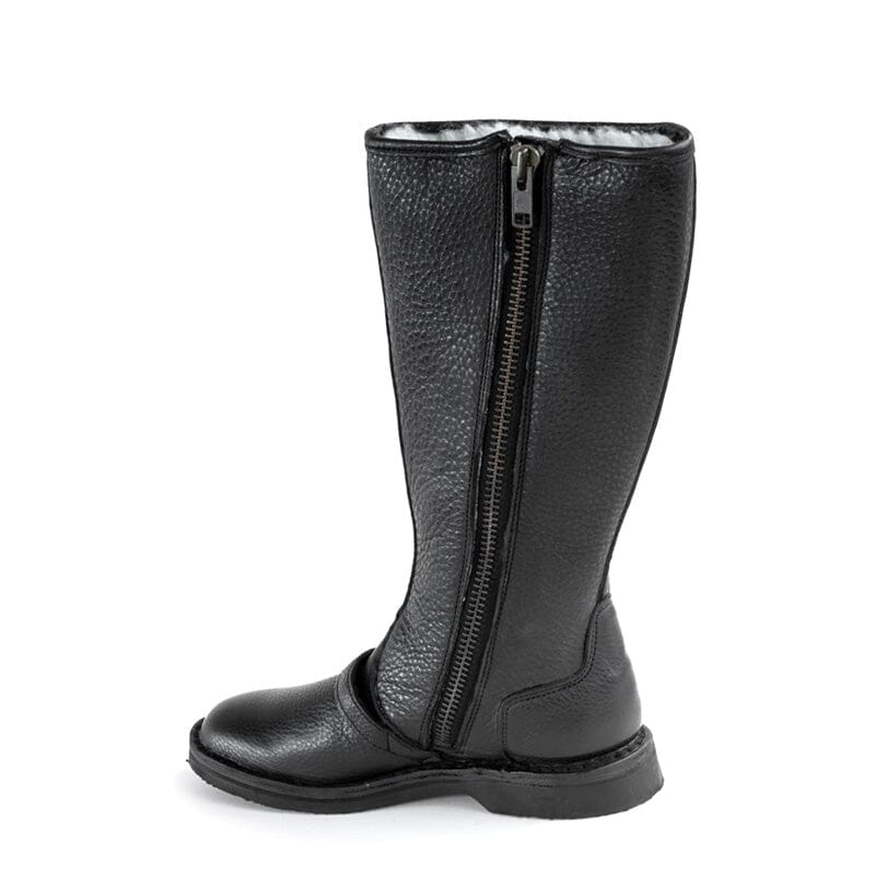 Groundcover Alpine Ladies Black Long Wool Boots Boots Groundcover