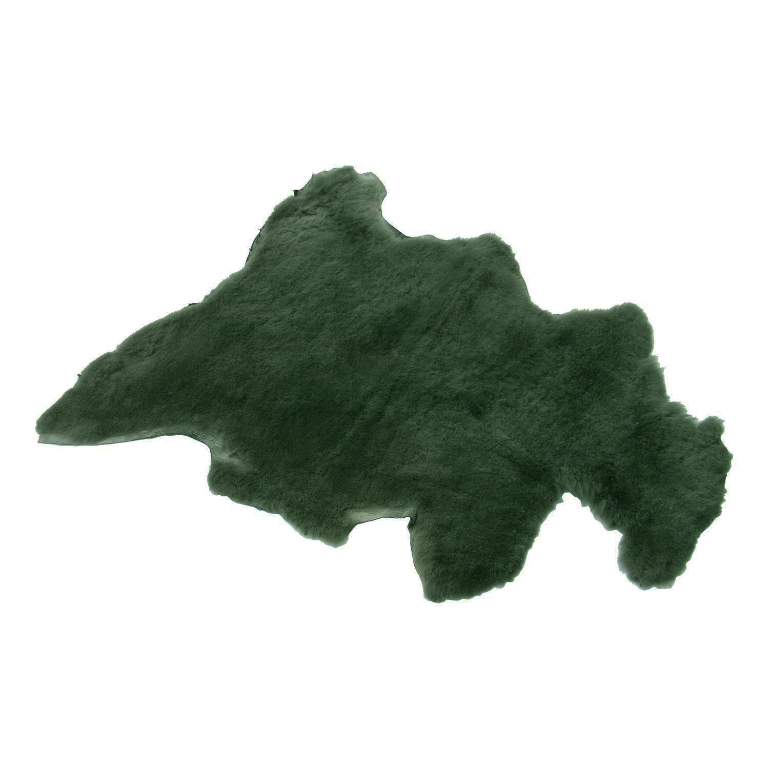 Made by Artisans Green Merino Wool Sheepskins Sheepskins Made by Artisans bottle green