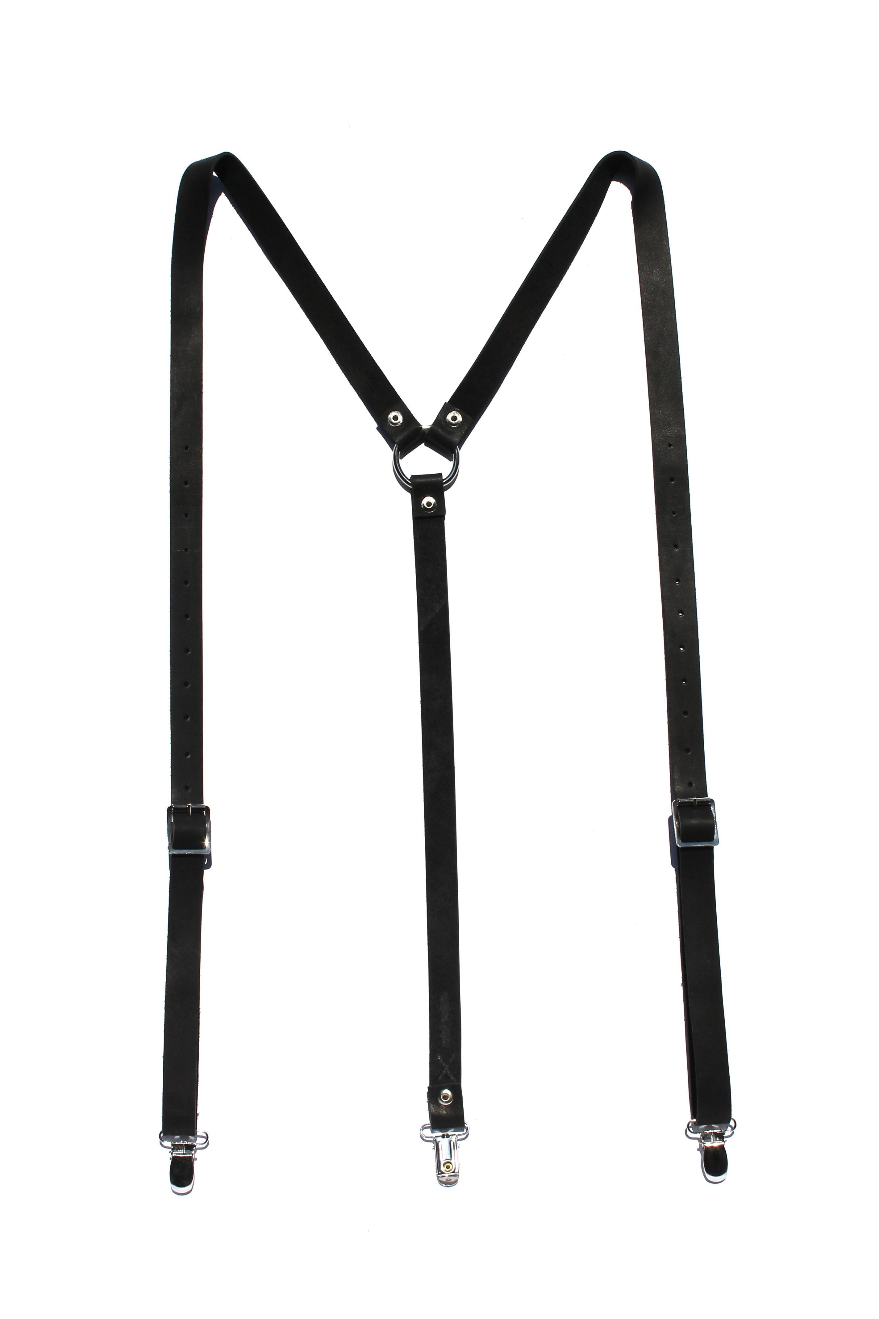 Major John Genuine Leather Suspenders Ties, Bow Ties & Suspenders Major John medium black