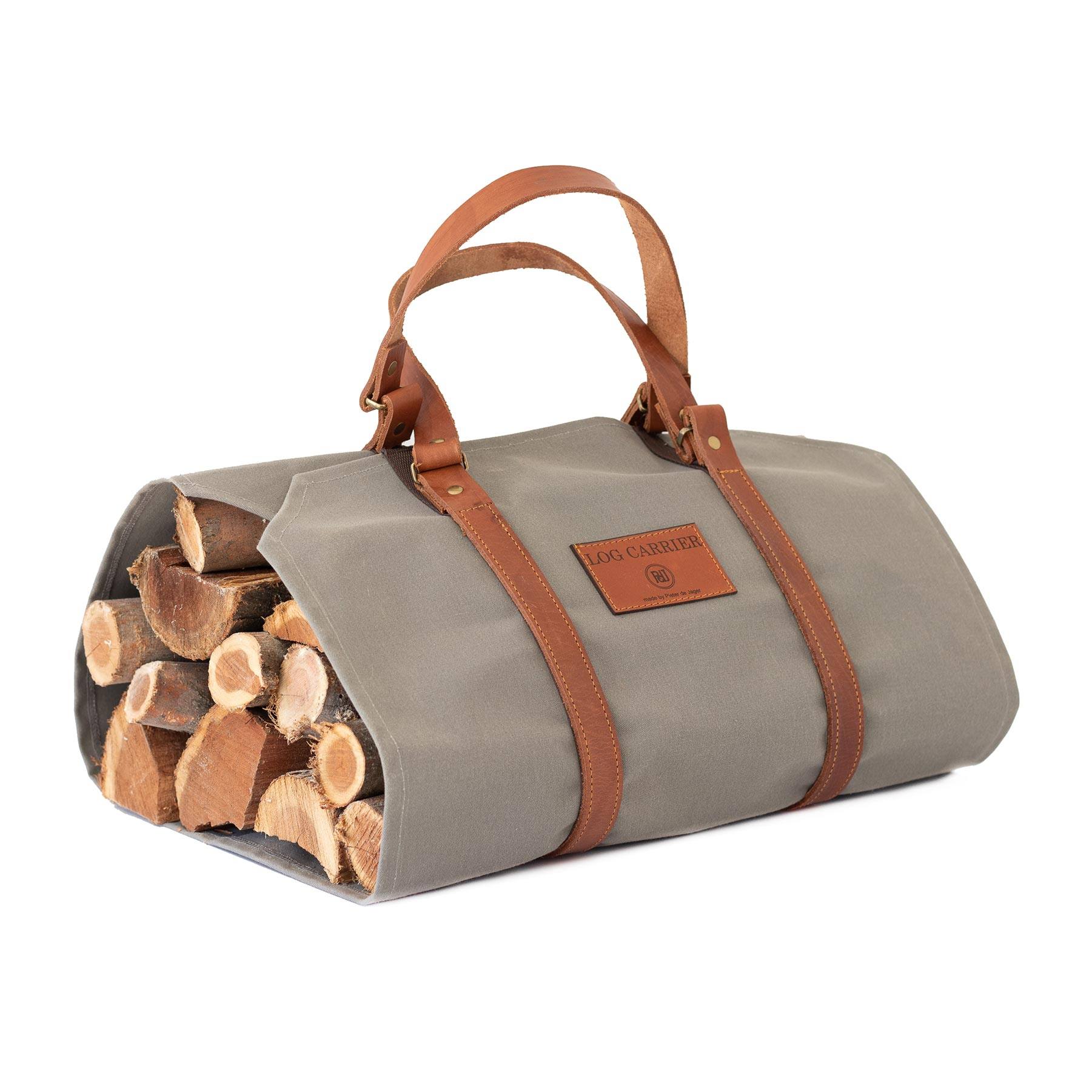 PdJ Canvas & Leather Log Carriers Log Carriers Pieter de Jager grey