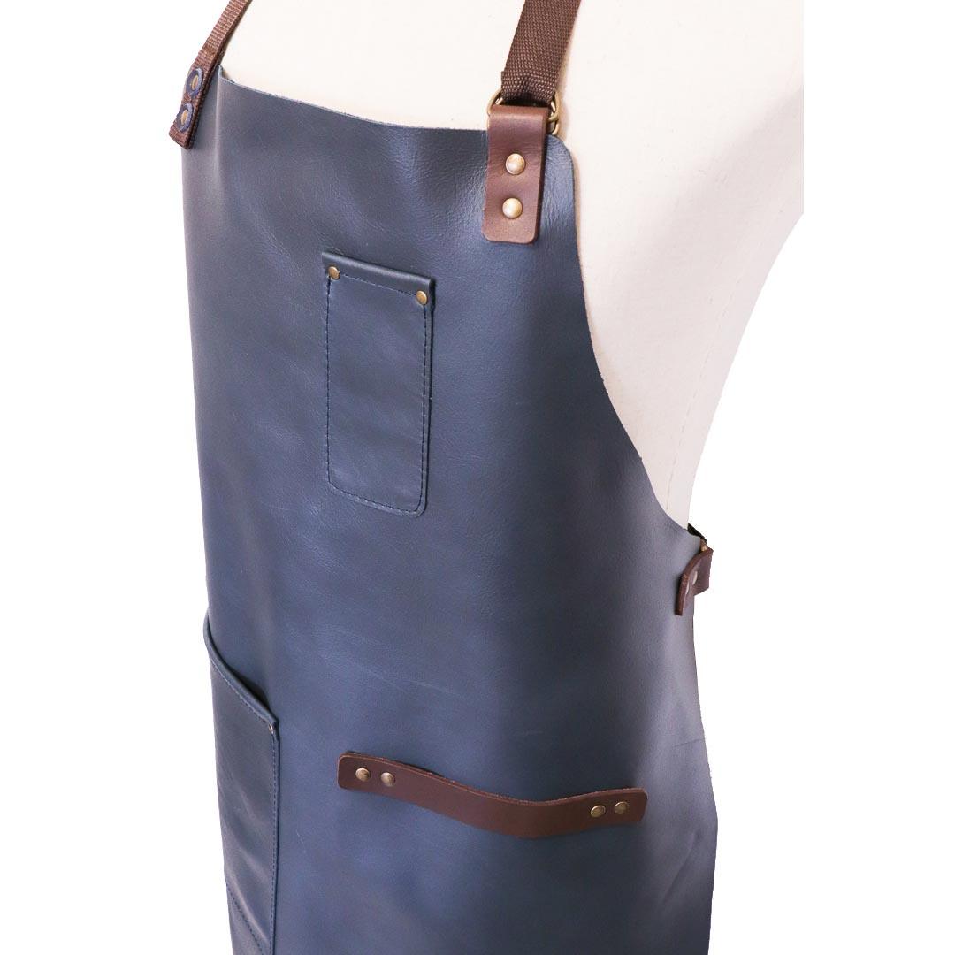 PdJ Leather Aprons Aprons Pieter de Jager Blue No Branding