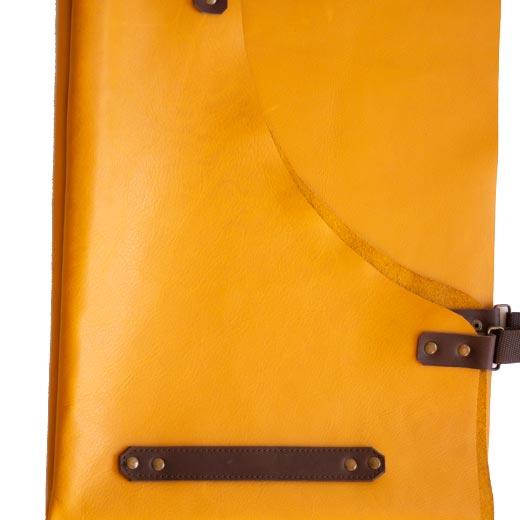 PdJ Leather Aprons Aprons Pieter de Jager Mustard No Branding