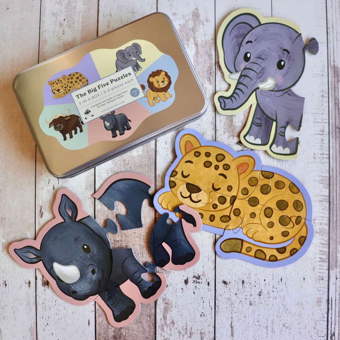 Big Five Animal Puzzle Set Games FEAT. 