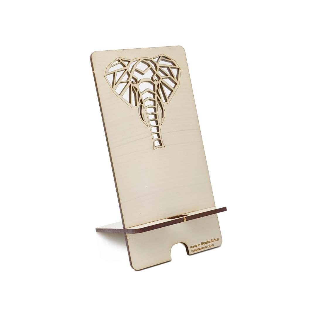 Cape Lasercut Cellphone Desk Stands Tableware Cape Lasercut Elephant 