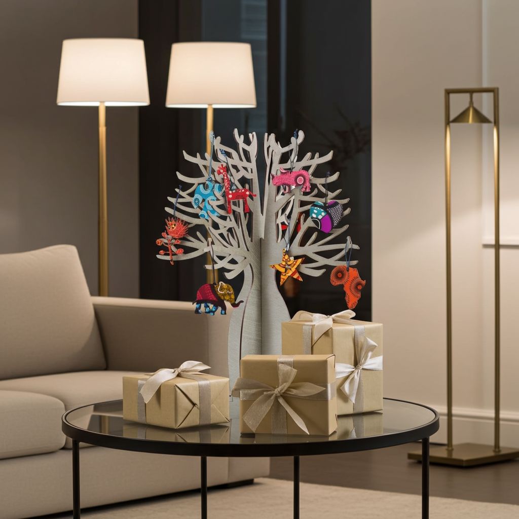 Cape Lasercut Silver Baobab Tree & Decorations Tableware Cape Lasercut 