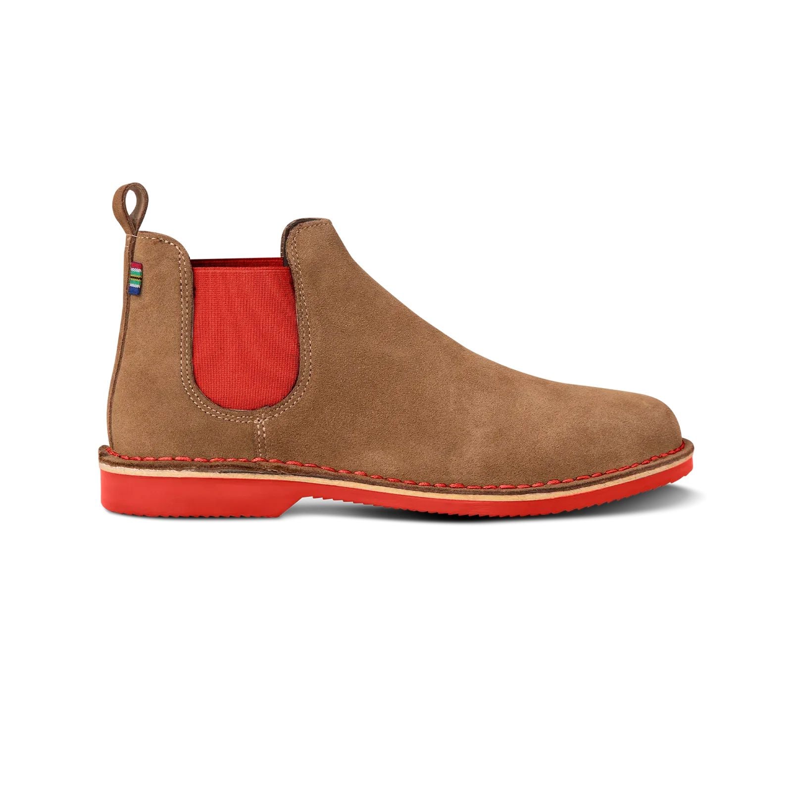 Chelsea Leather Boot Shoes Veldskoen Pinotage Red 3 