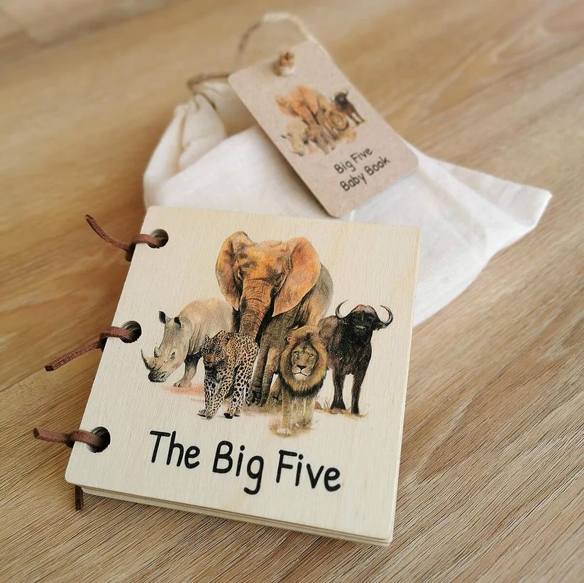 Envirokid Big Five Wooden Baby Book Books Envirokid 