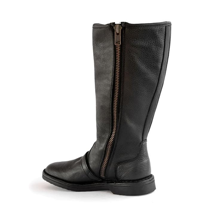 Groundcover Alpine Ladies Black Long Leather Boots Boots Groundcover 