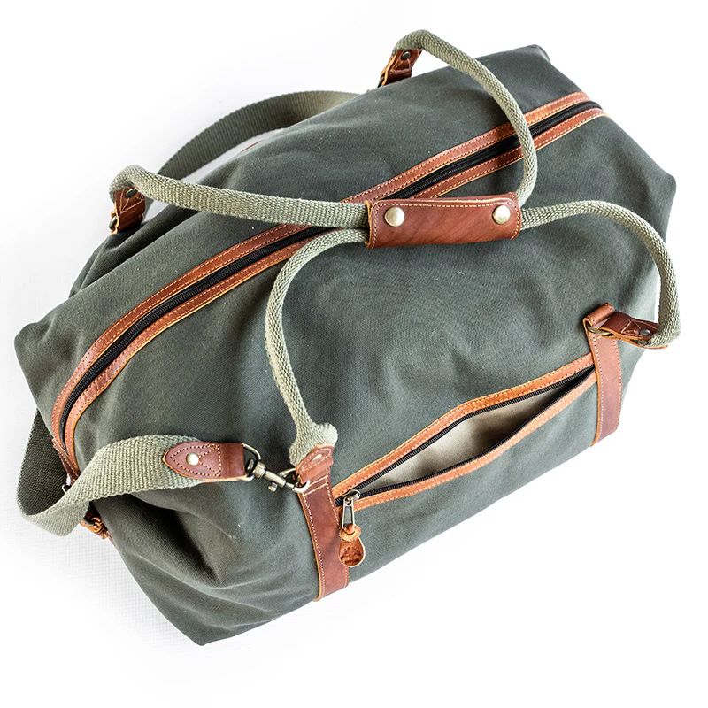 Groundcover Canvas & Leather Travel Bag Travel Bags Groundcover 