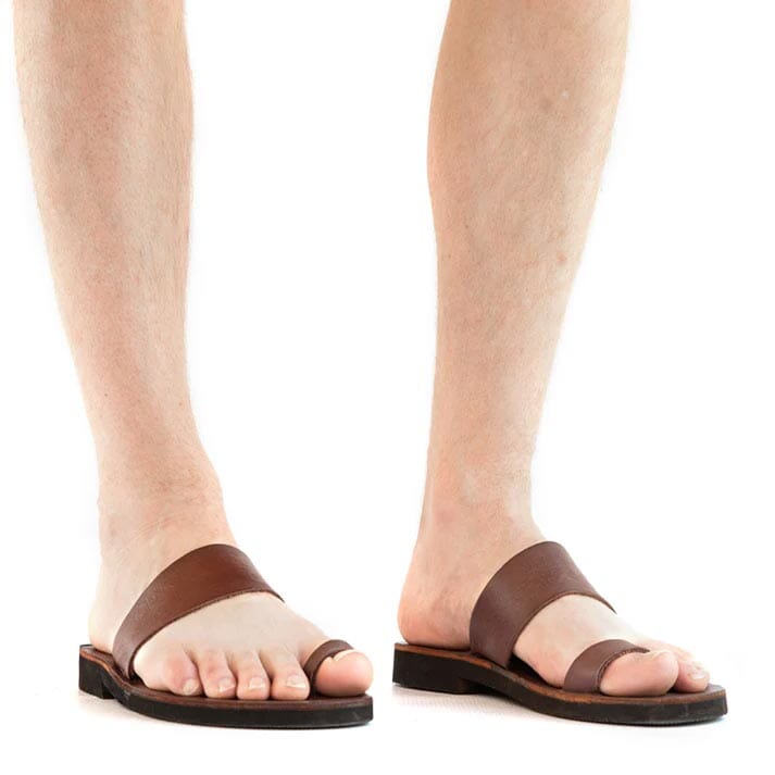 Groundcover Guru Men's Brown Leather Sandal Sandals Groundcover 