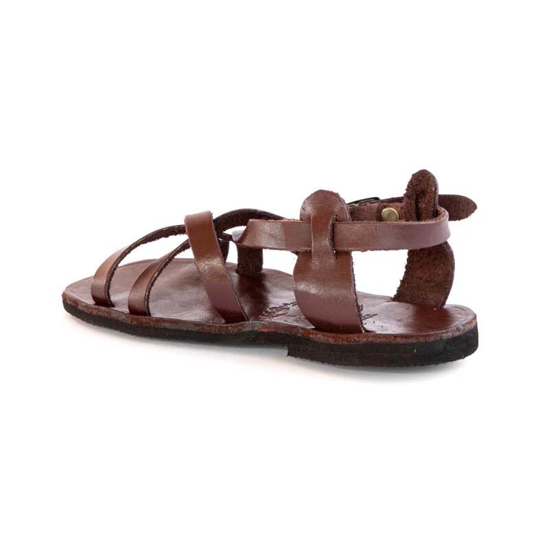 Groundcover Kids Sandy Leather Sandal - Brown Sandals Groundcover 
