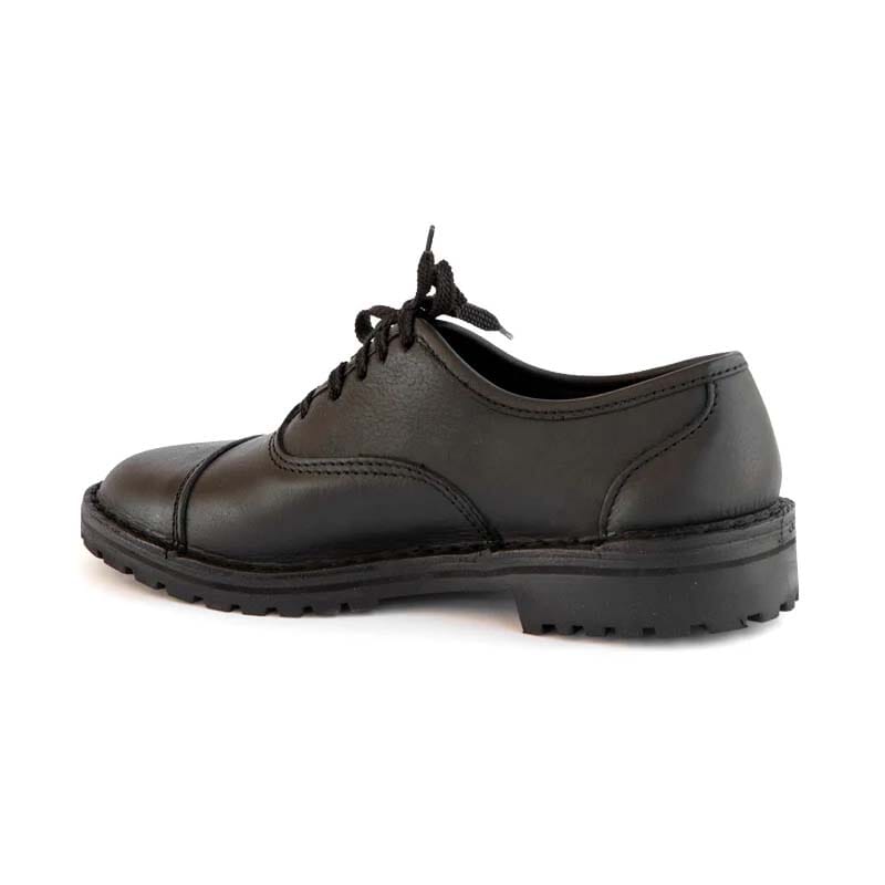 Groundcover Mens Oxford Leather Shoe - Black Boots Groundcover 