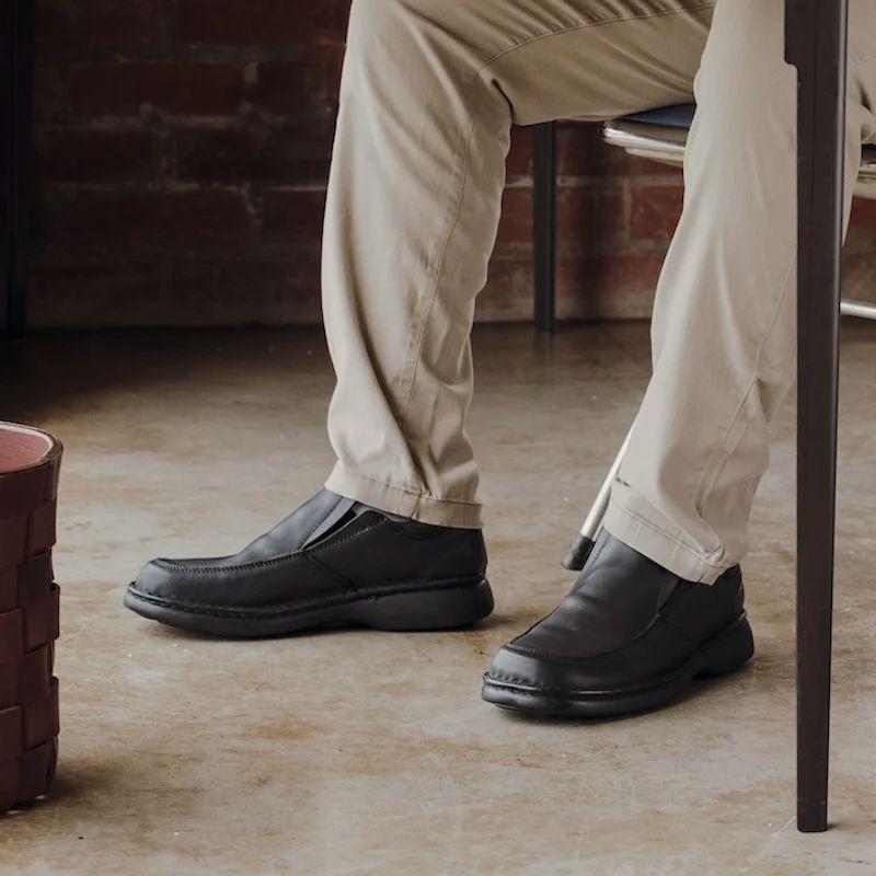 Groundcover Mens Slip-On Shoe - Black Shoes Groundcover