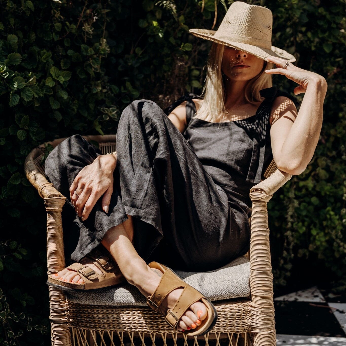 Groundcover Palma Unisex Whisky Leather Sandal Sandals Groundcover 