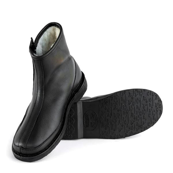 Groundcover Wool Winter Leather Boot - Black Boots Groundcover 