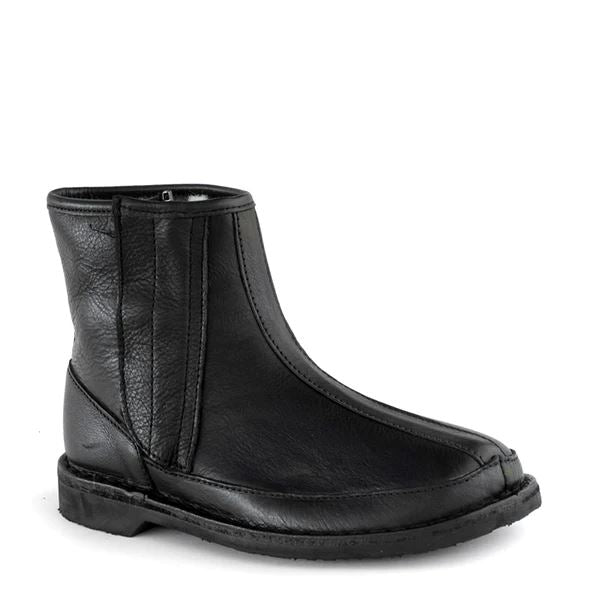 Groundcover Wool Winter Leather Boot - Black Boots Groundcover 