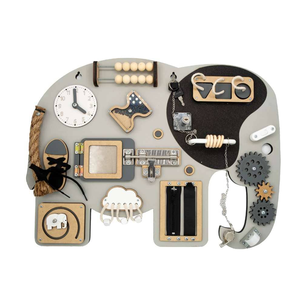 Kiani Large Elephant Activity Board Toys Kiani Grey