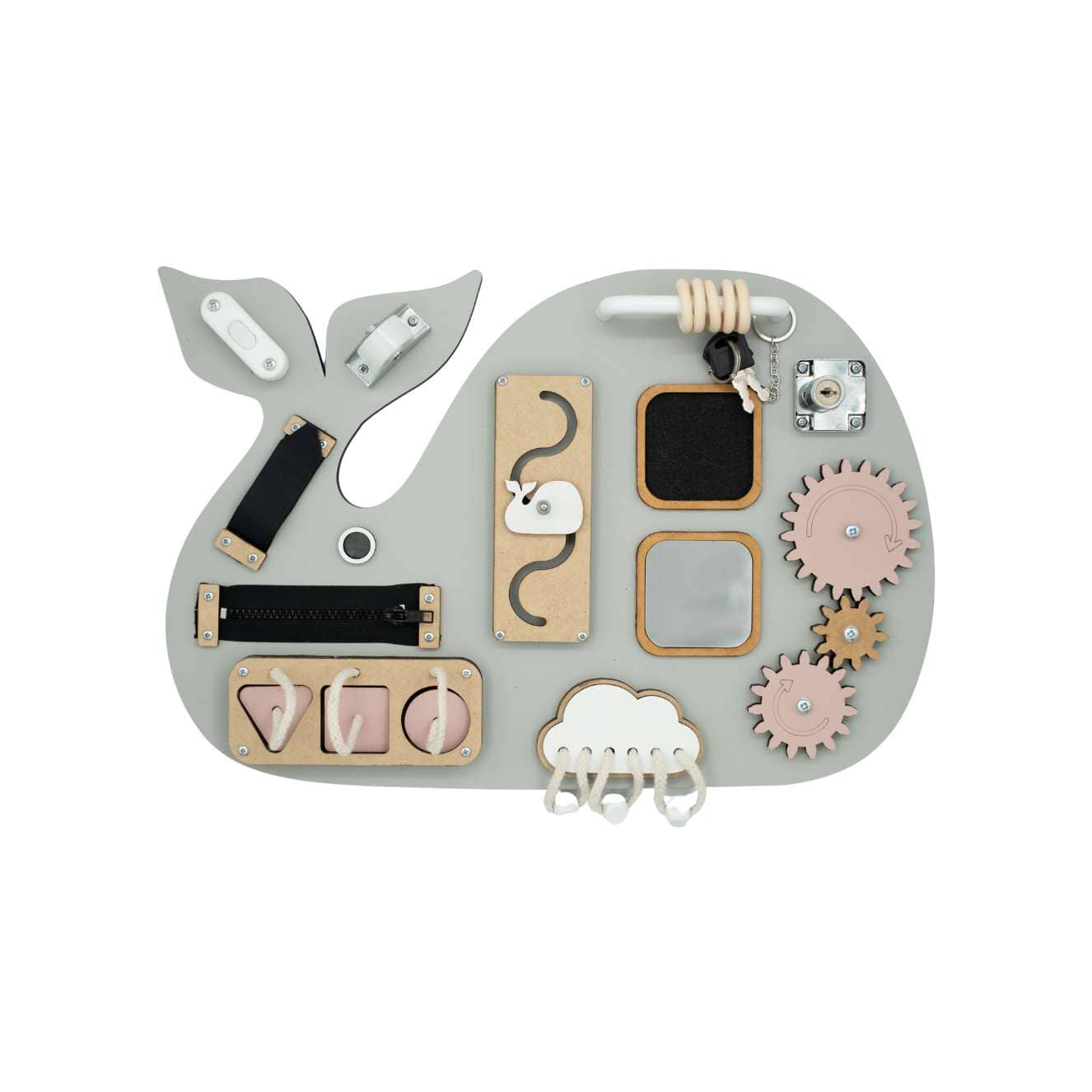 Kiani Small Whale Activity Board Toys Kiani pink